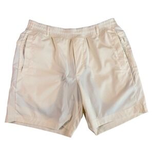 Birddogs Mens Lined Gym Shorts Cream Off White Size Large Athletic